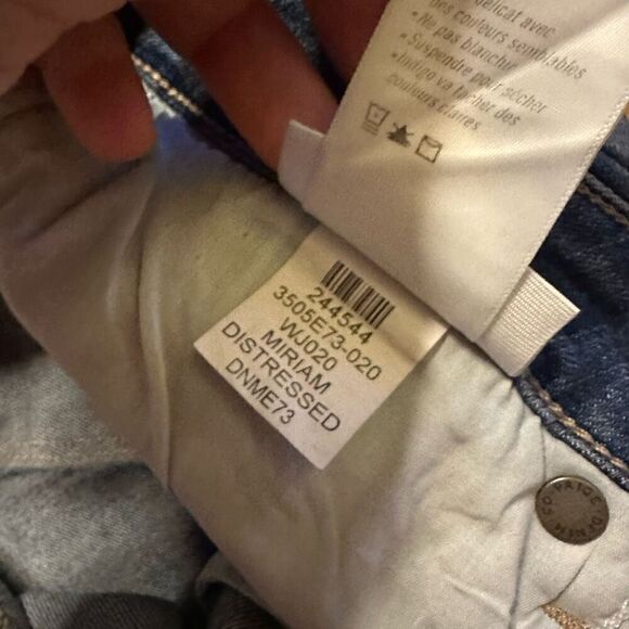Paige Brigitte jeans 30 medium wash distressed - Picture 6 of 9